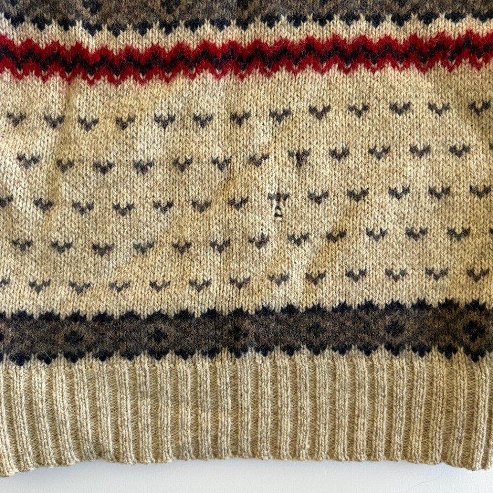 Vintage WOOLRICH Wool Fair Isle Nordic Sweater Small/Medium READ - Picture 4 of 8